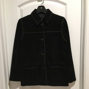 Denim & Co Washable Suede Jacket